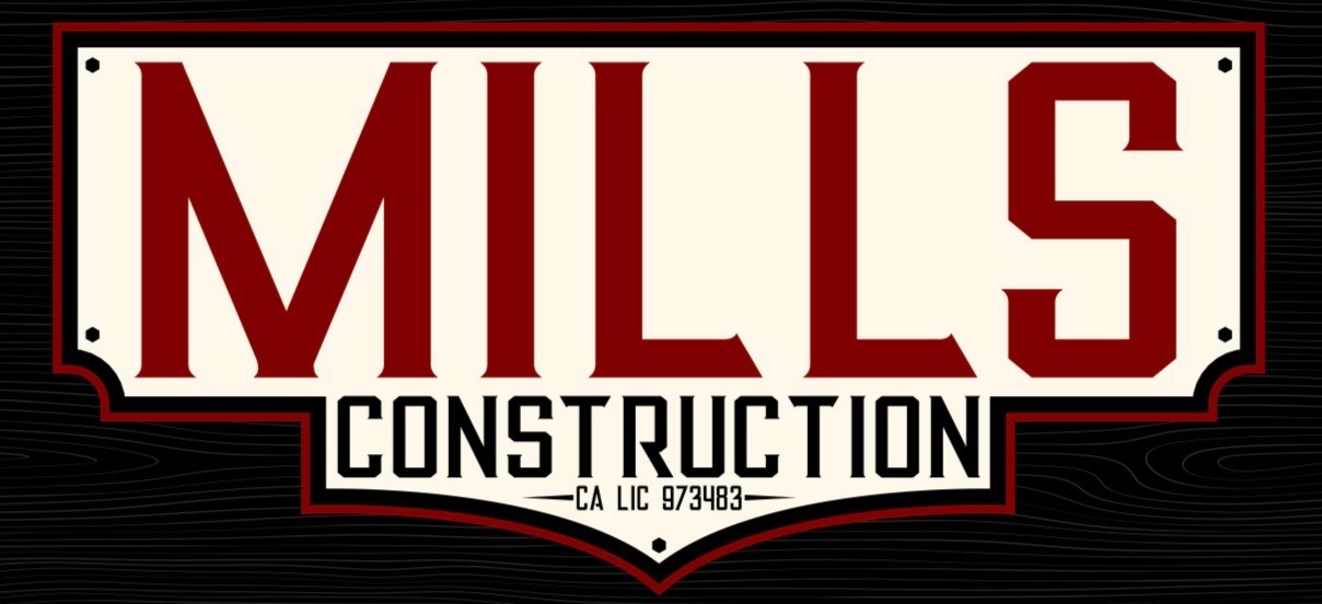 Mills Construction logo banner for custom builders in Humboldt County, California