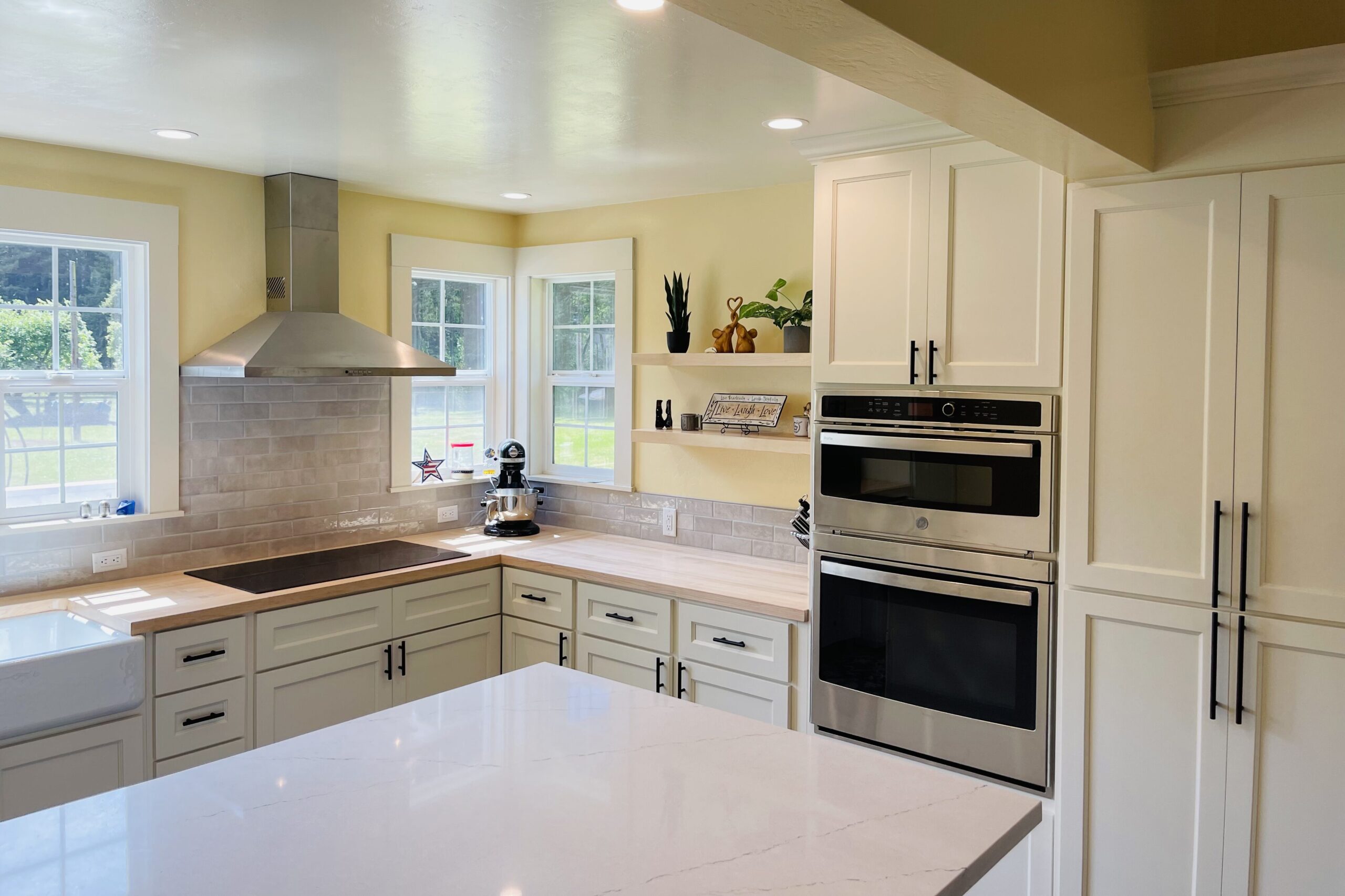 One hundred year old Eureka home transformed with a new open concept & full gut remodel.
